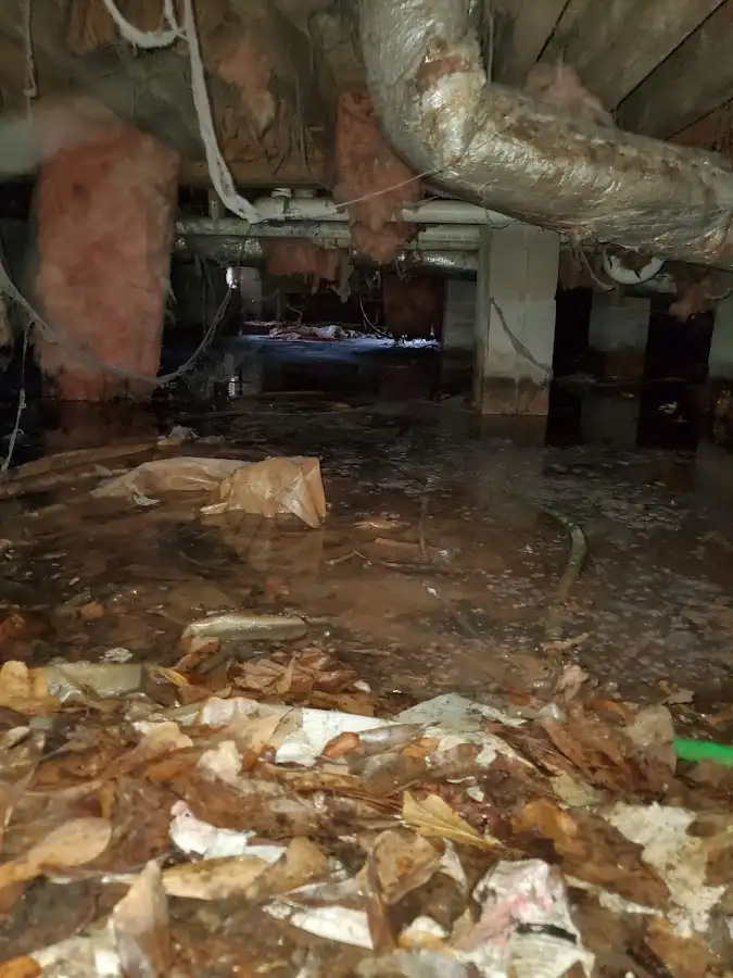 Crawl space flood assessment for Commercial Water Damage Restoration in Westlake